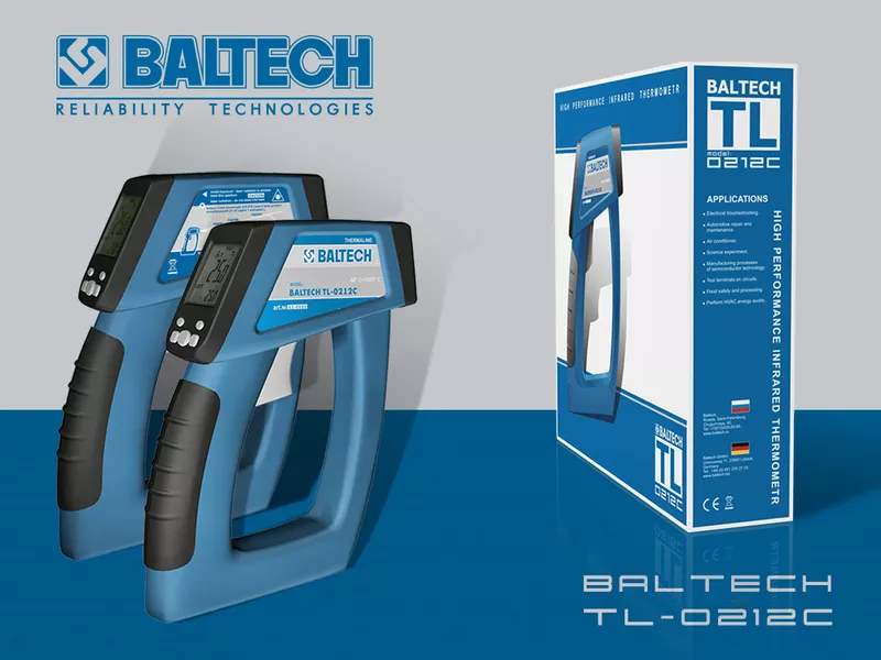 Контроль температуры,  пирометр,  лазерный термометр,  BALTECH TL-0212C 2