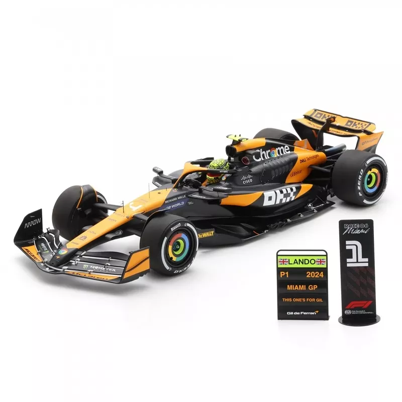 Spark McLaren MCL38 w. Pit Boards - 1st 2024 Miami (MEGATRONTOYS)