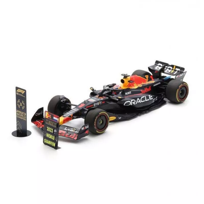 Spark Red Bull RB19 w. Pit Boards - 2023 Qatar Grand (MEGATRONTOYS)